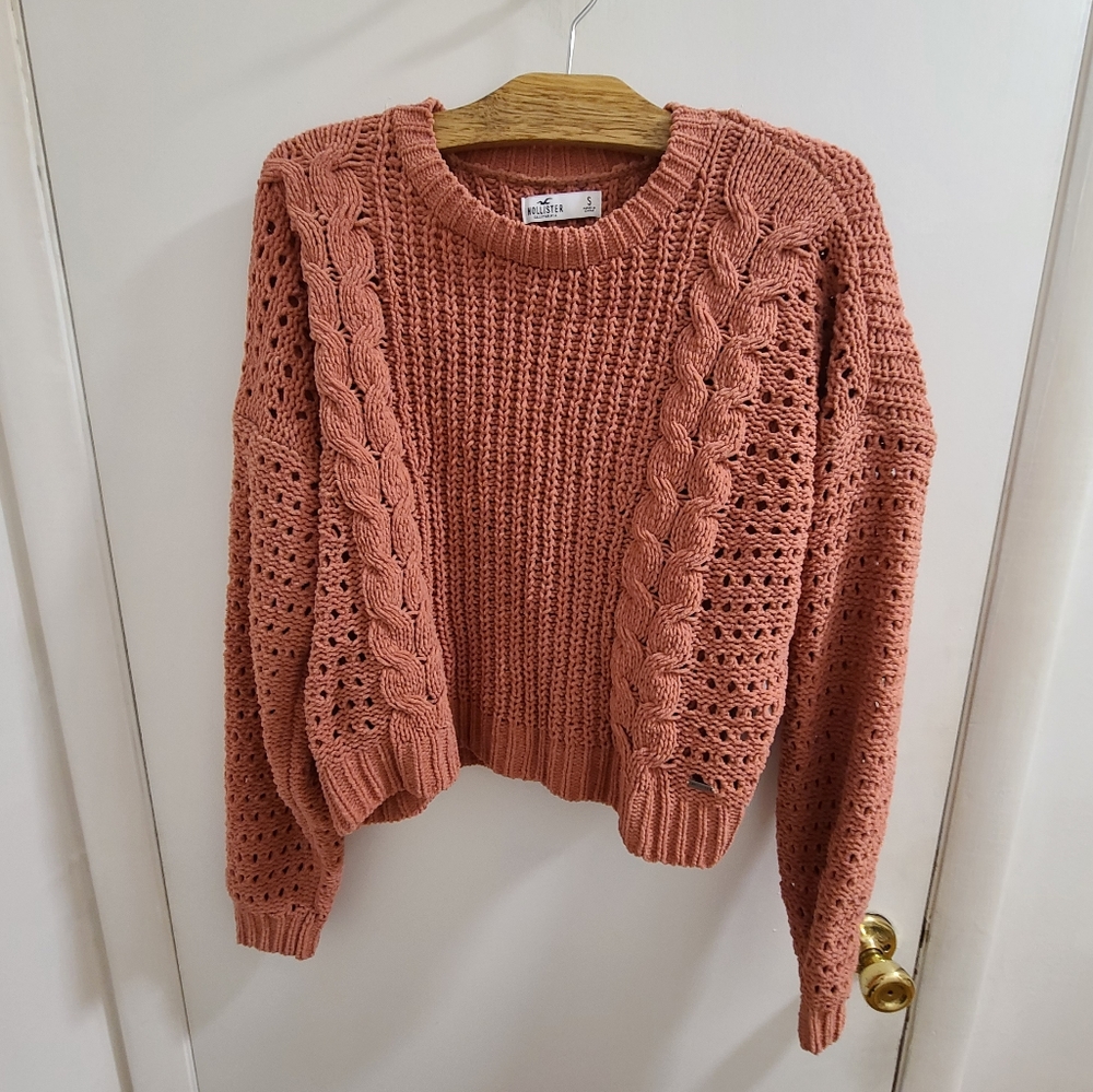 Hollister Pink nude knit sweater size S - Picture 4 of 11